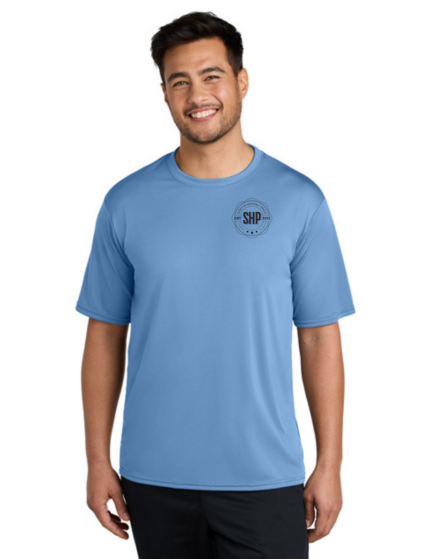 LEGACY - Short Sleeve UV Performance Shirt (CAROLINA BLUE) - "ESTABLISHED" LOGO