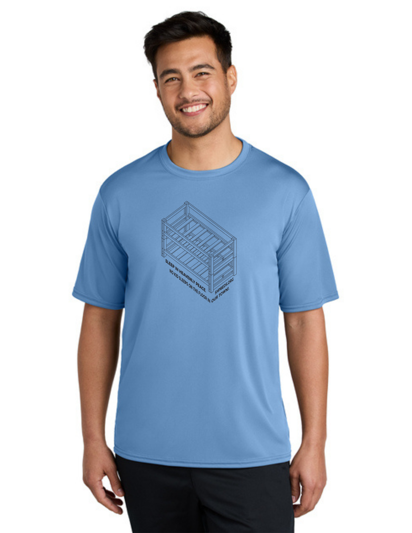 LEGACY - Short Sleeve UV Performance Shirt (CAROLINA BLUE) - "SHELDON" LOGO