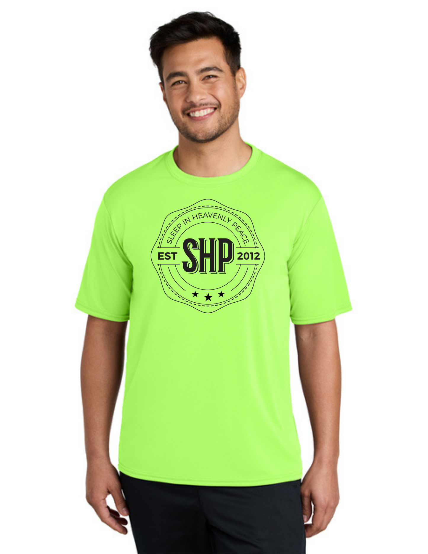 LEGACY - Short Sleeve UV Performance Shirt (NEON GREEN) - "ESTABLISHED" LOGO