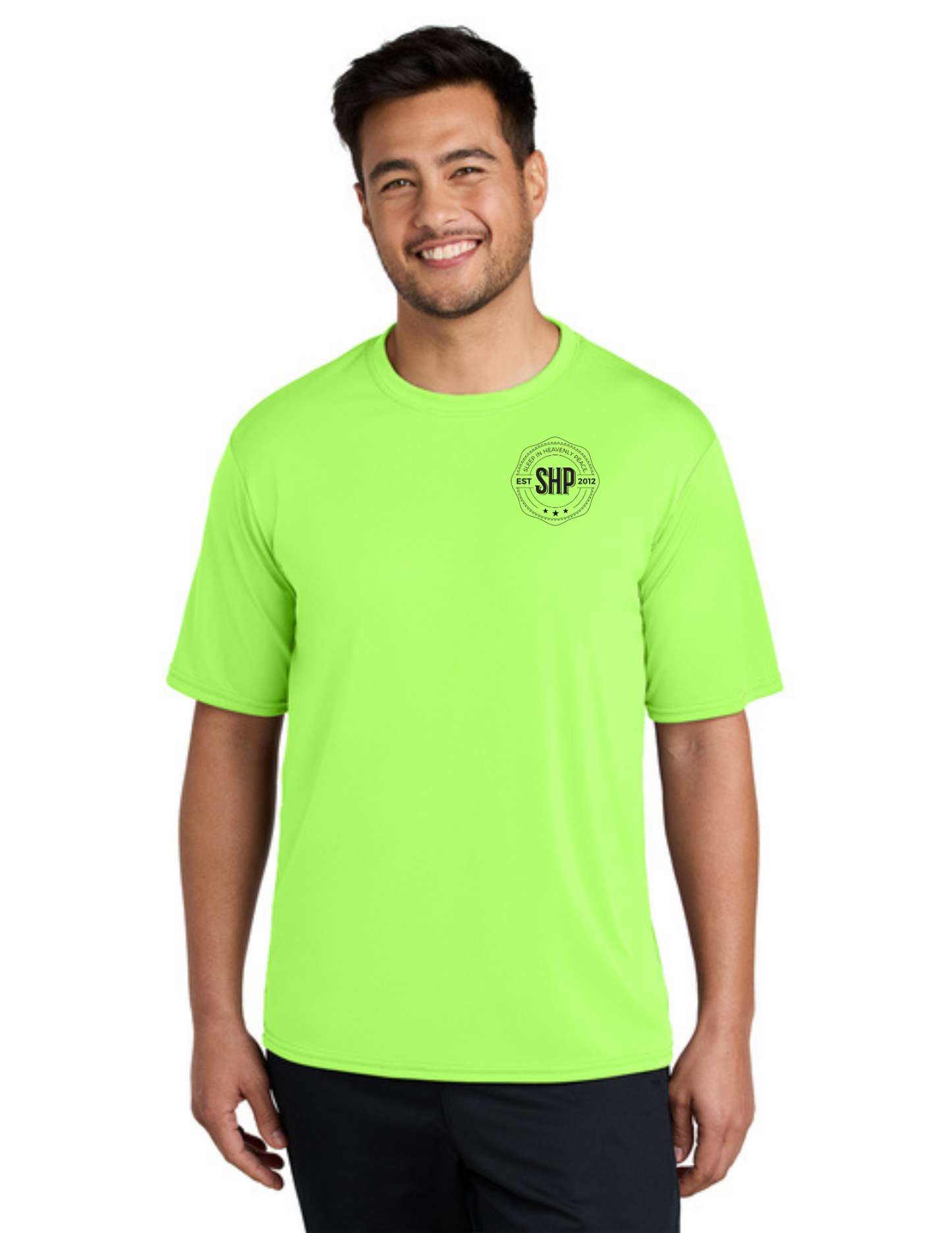 LEGACY - Short Sleeve UV Performance Shirt (NEON GREEN) - "ESTABLISHED" LOGO
