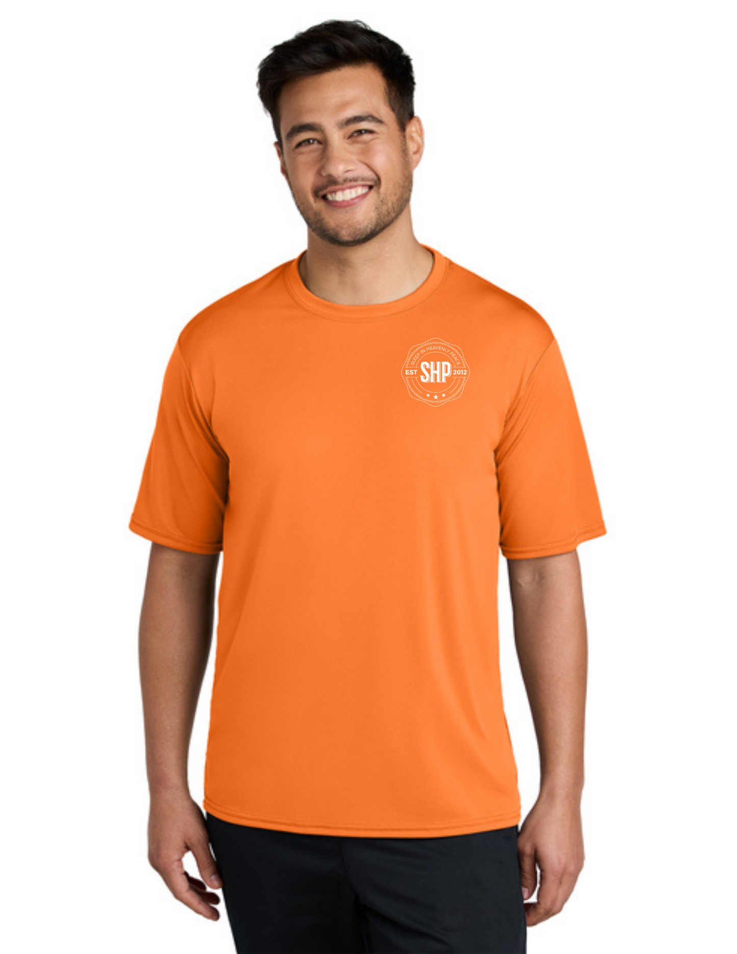 LEGACY - Short Sleeve UV Performance Shirt (NEON ORANGE) - "ESTABLISHED" LOGO