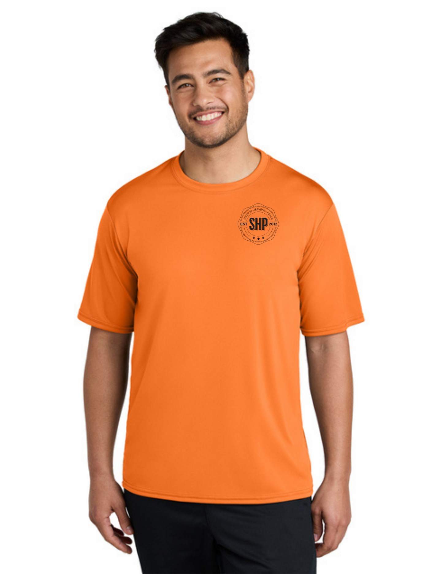 LEGACY - Short Sleeve UV Performance Shirt (NEON ORANGE) - "ESTABLISHED" LOGO