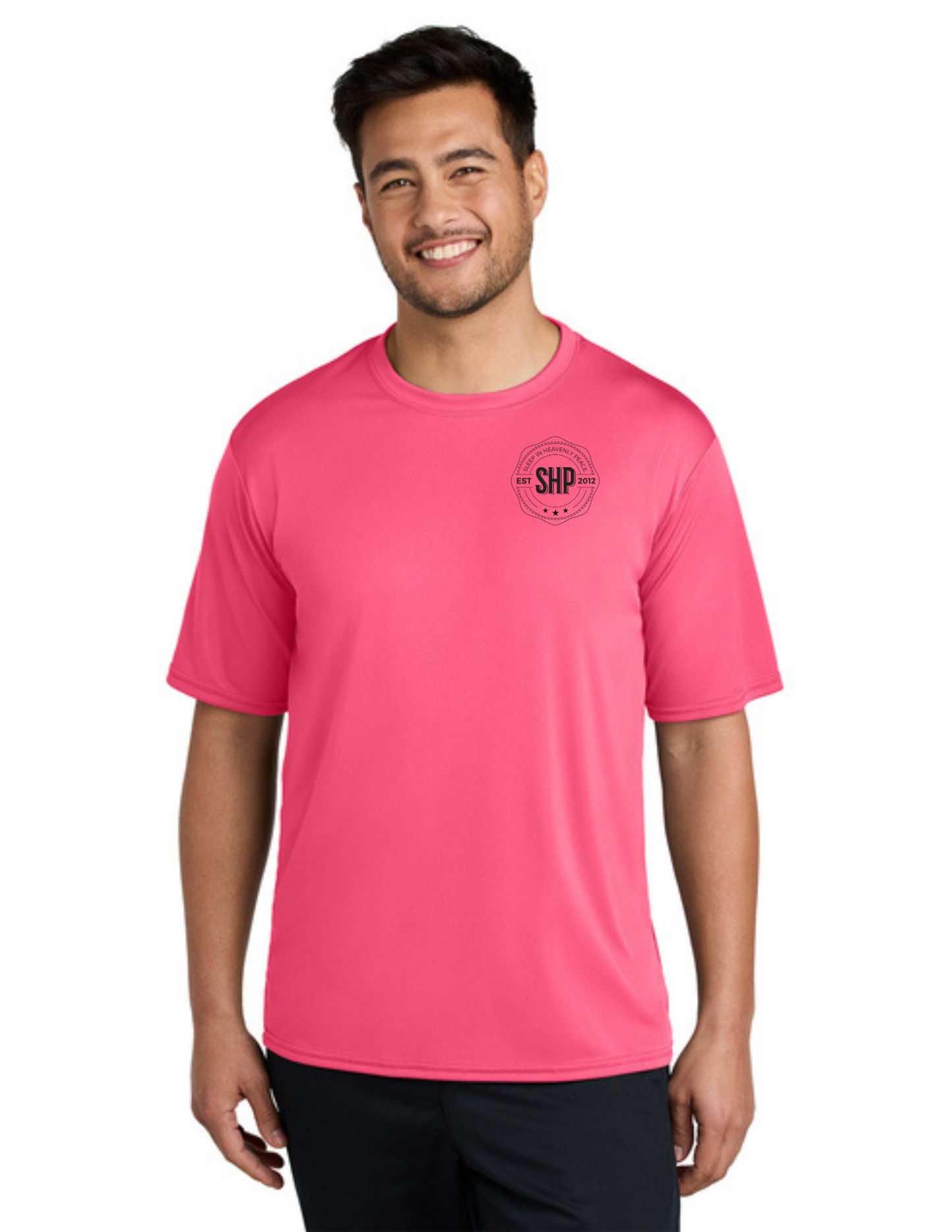 LEGACY - Short Sleeve UV Performance Shirt (NEON PINK) - "ESTABLISHED" LOGO