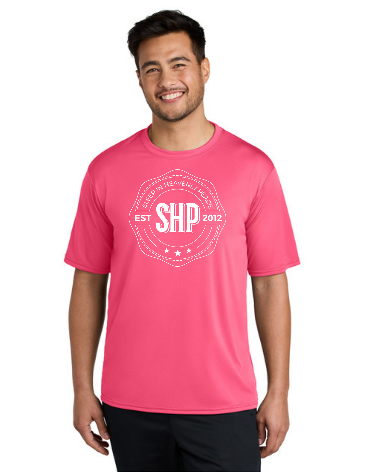 LEGACY - Short Sleeve UV Performance Shirt (NEON PINK) - "ESTABLISHED" LOGO