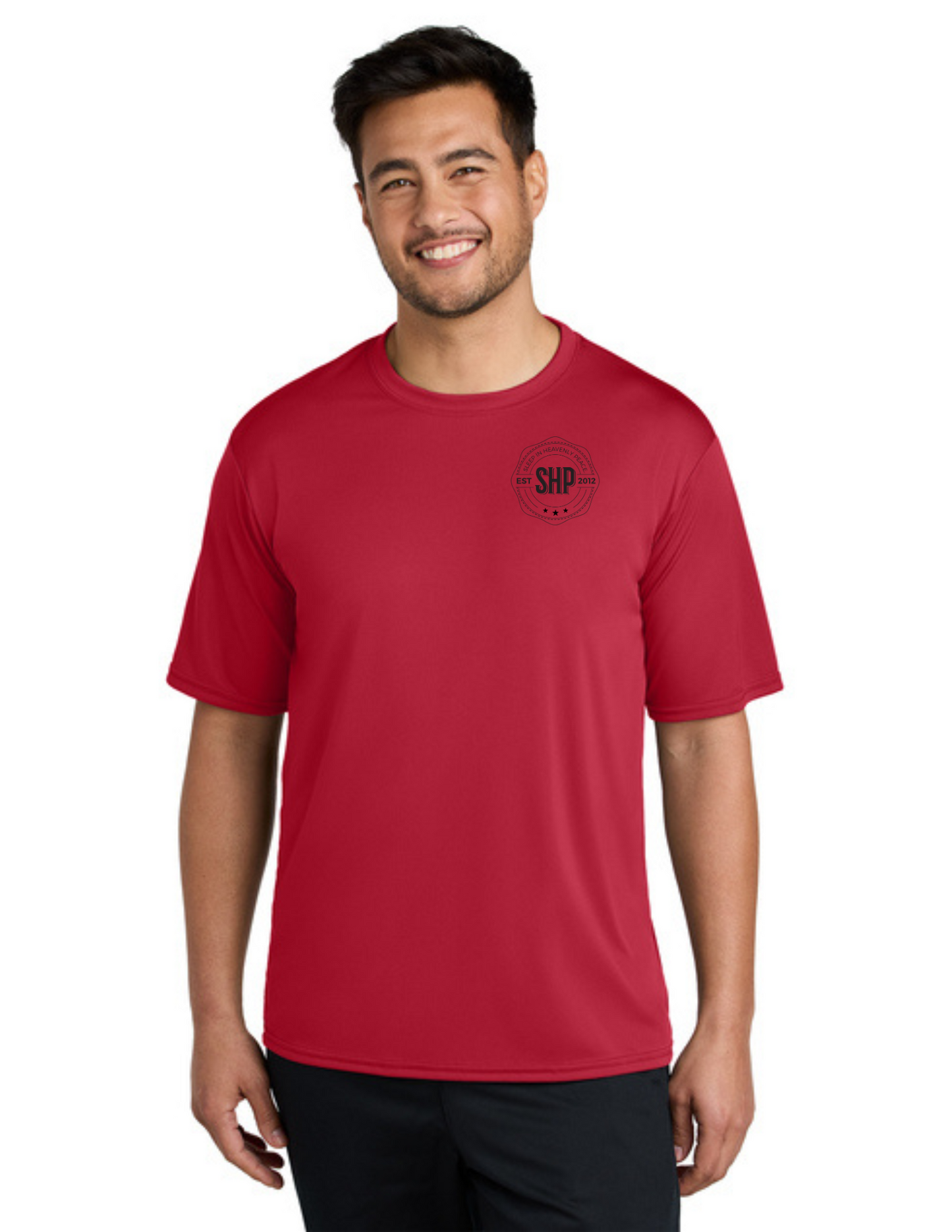 LEGACY - Short Sleeve UV Performance Shirt (RED) - "ESTABLISHED" LOGO