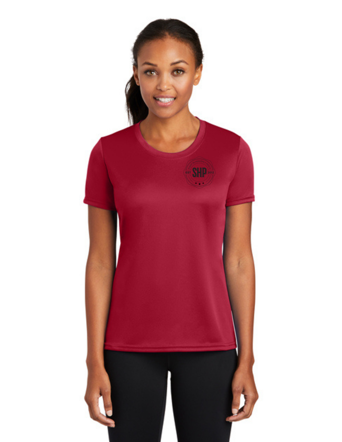 LEGACY - (WOMEN’S) Short Sleeve UV Performance Shirt (RED) - "ESTABLISHED" LOGO