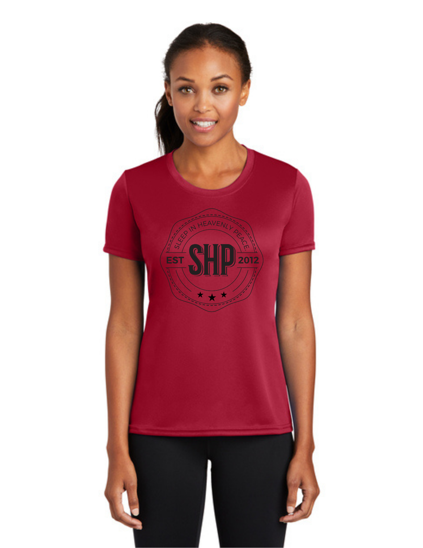LEGACY - (WOMEN’S) Short Sleeve UV Performance Shirt (RED) - "ESTABLISHED" LOGO