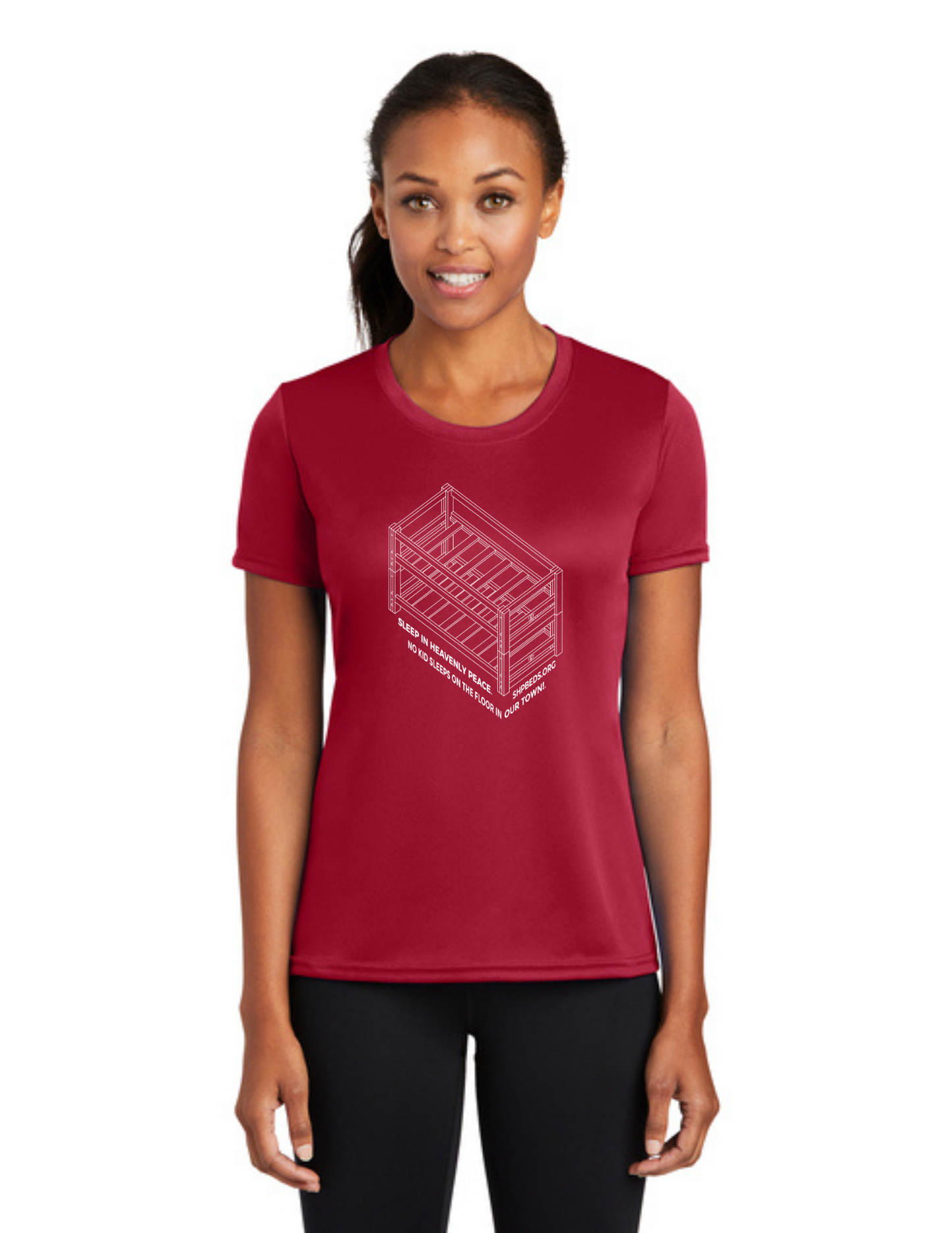 LEGACY - (WOMEN’S) Short Sleeve UV Performance Shirt (RED) - "SHELDON" LOGO