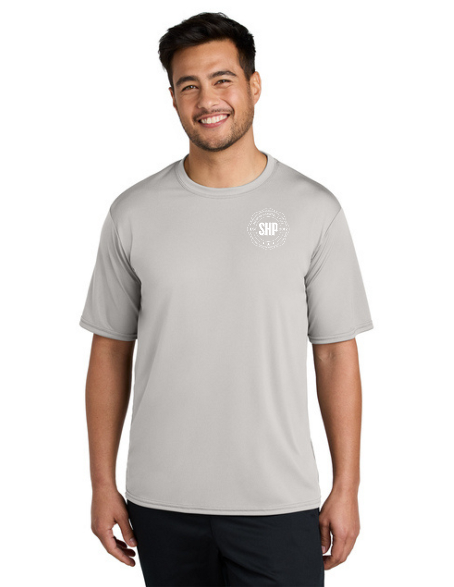 LEGACY - Short Sleeve UV Performance Shirt (SILVER) - "ESTABLISHED" LOGO