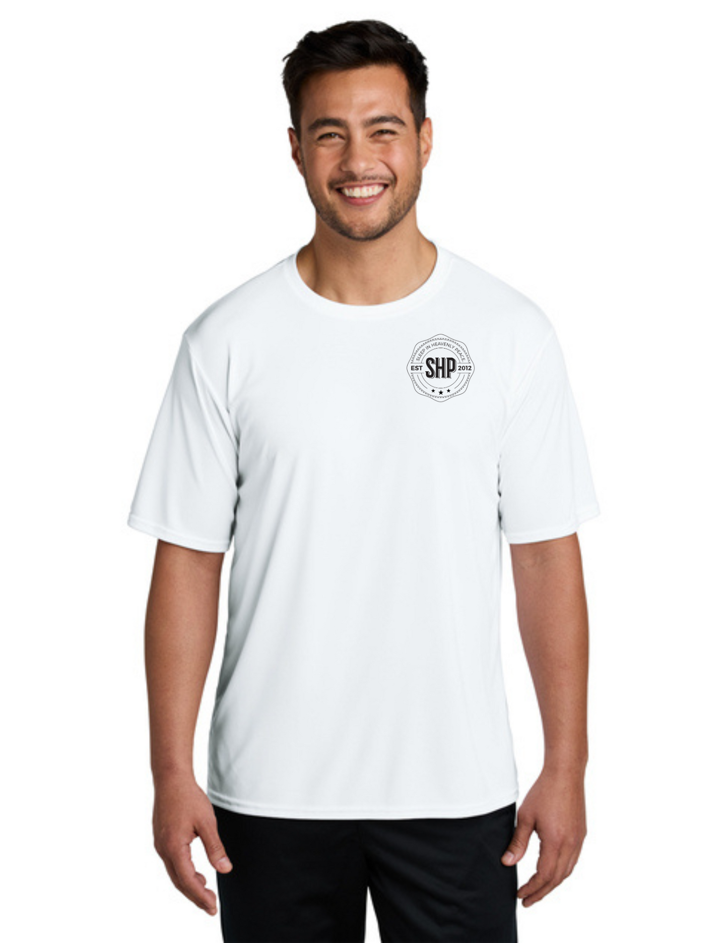 LEGACY - Short Sleeve UV Performance Shirt (WHITE) - "ESTABLISHED" LOGO
