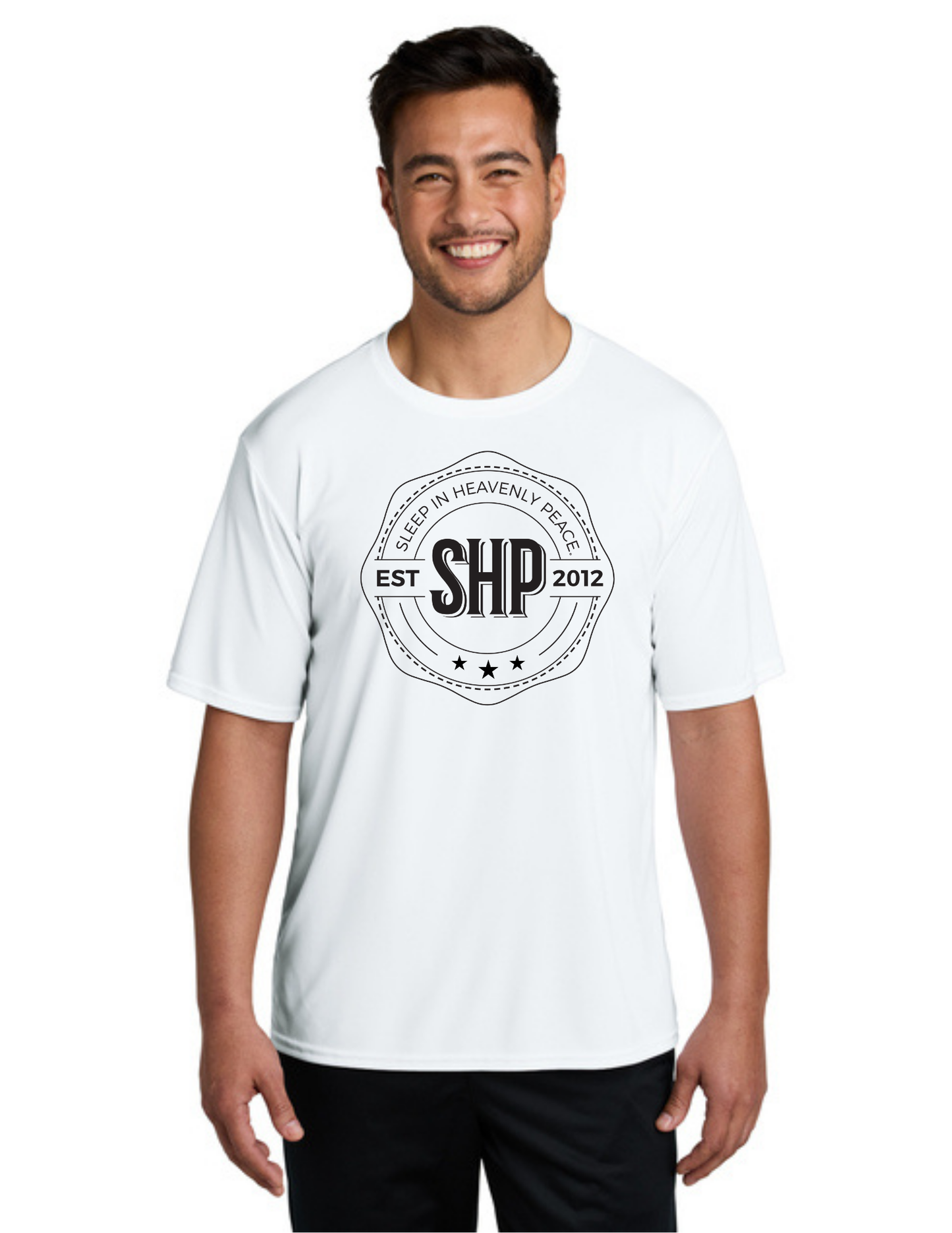 LEGACY - Short Sleeve UV Performance Shirt (WHITE) - "ESTABLISHED" LOGO