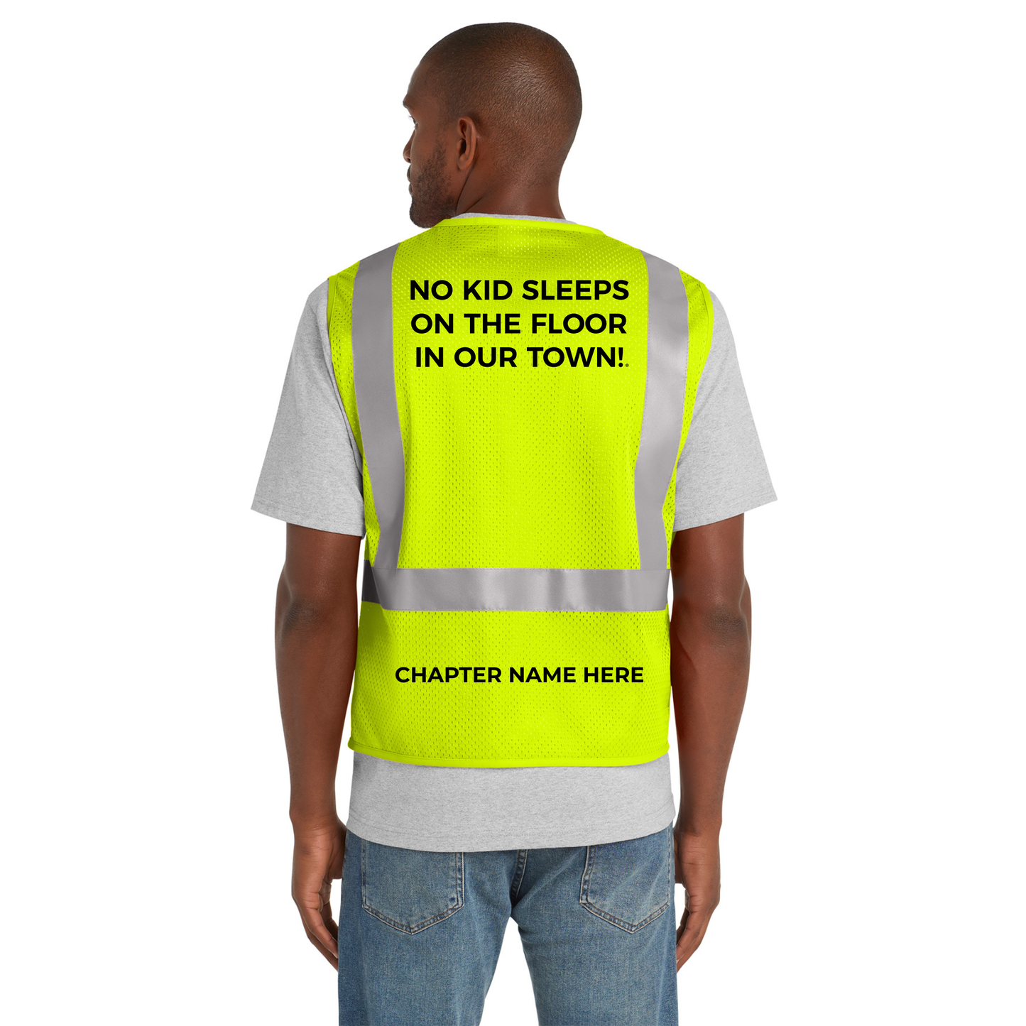 CornerStone® ANSI 107 Class 2 Mesh Zippered Safety Vest - SAFETY YELLOW