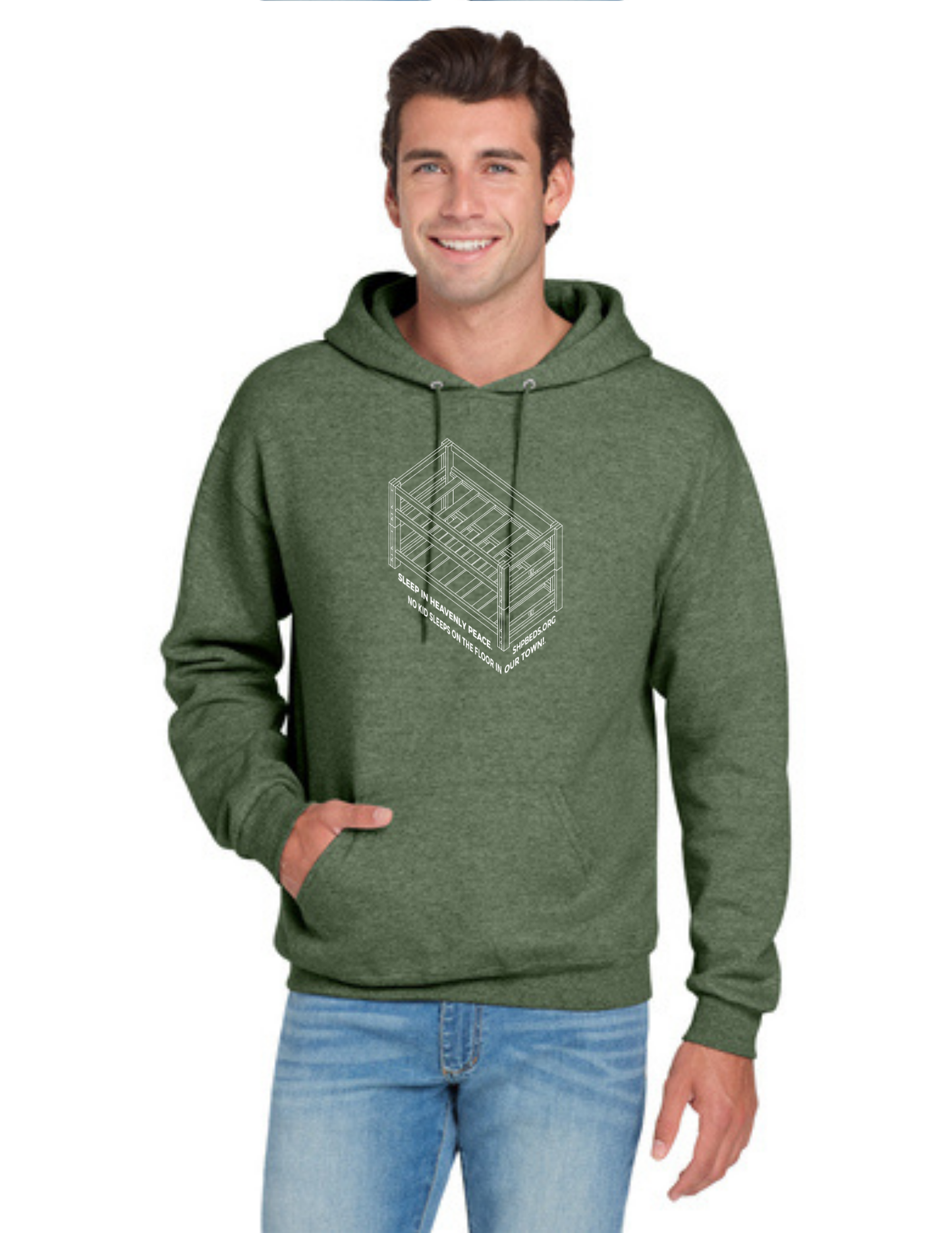 LEGACY - Hoodie (MILITARY GREEN HEATHER) - "SHELDON" LOGO