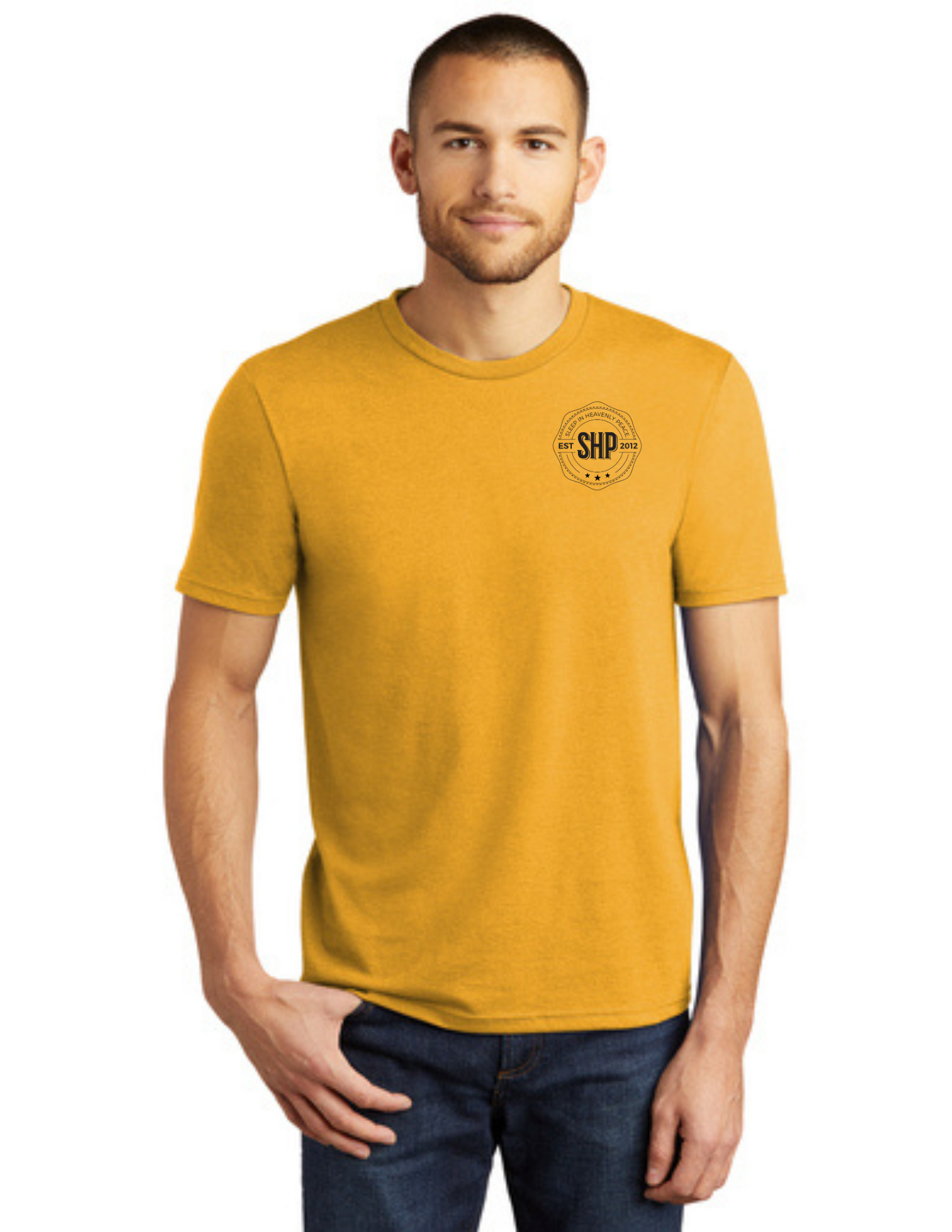 LEGACY - Short Sleeve (OCHRE YELLOW HEATHER) - "ESTABLISHED" LOGO