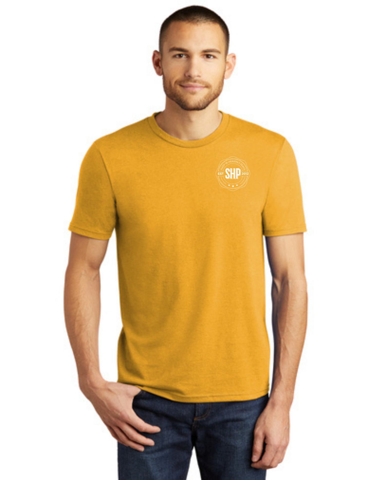 LEGACY - Short Sleeve (OCHRE YELLOW HEATHER) - "ESTABLISHED" LOGO