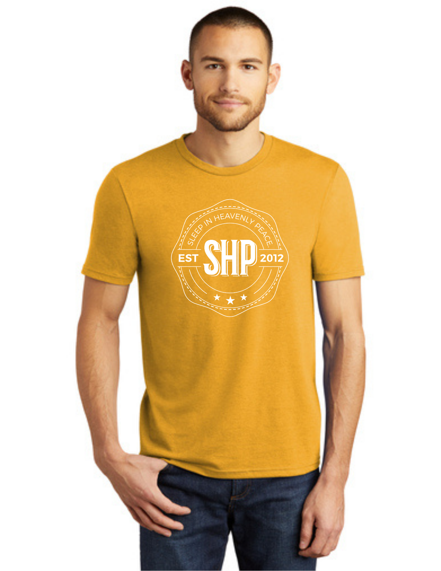 LEGACY - Short Sleeve (OCHRE YELLOW HEATHER) - "ESTABLISHED" LOGO