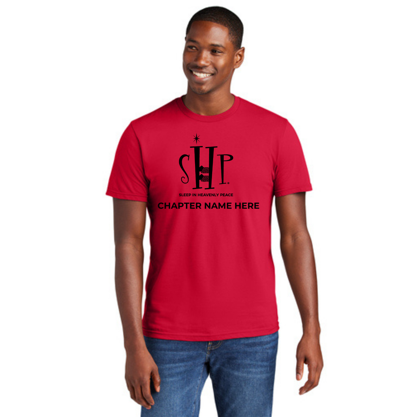STAFF T-Shirt w/ Chapter Name (CLASSIC RED) - Black or White Logos