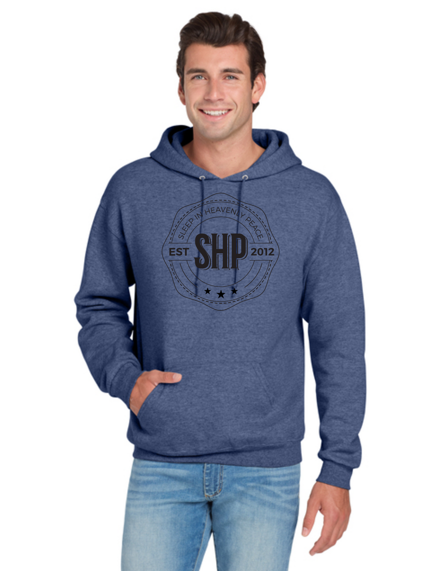 LEGACY - Hoodie (VINTAGE HEATHER BLUE) - "ESTABLISHED" LOGO