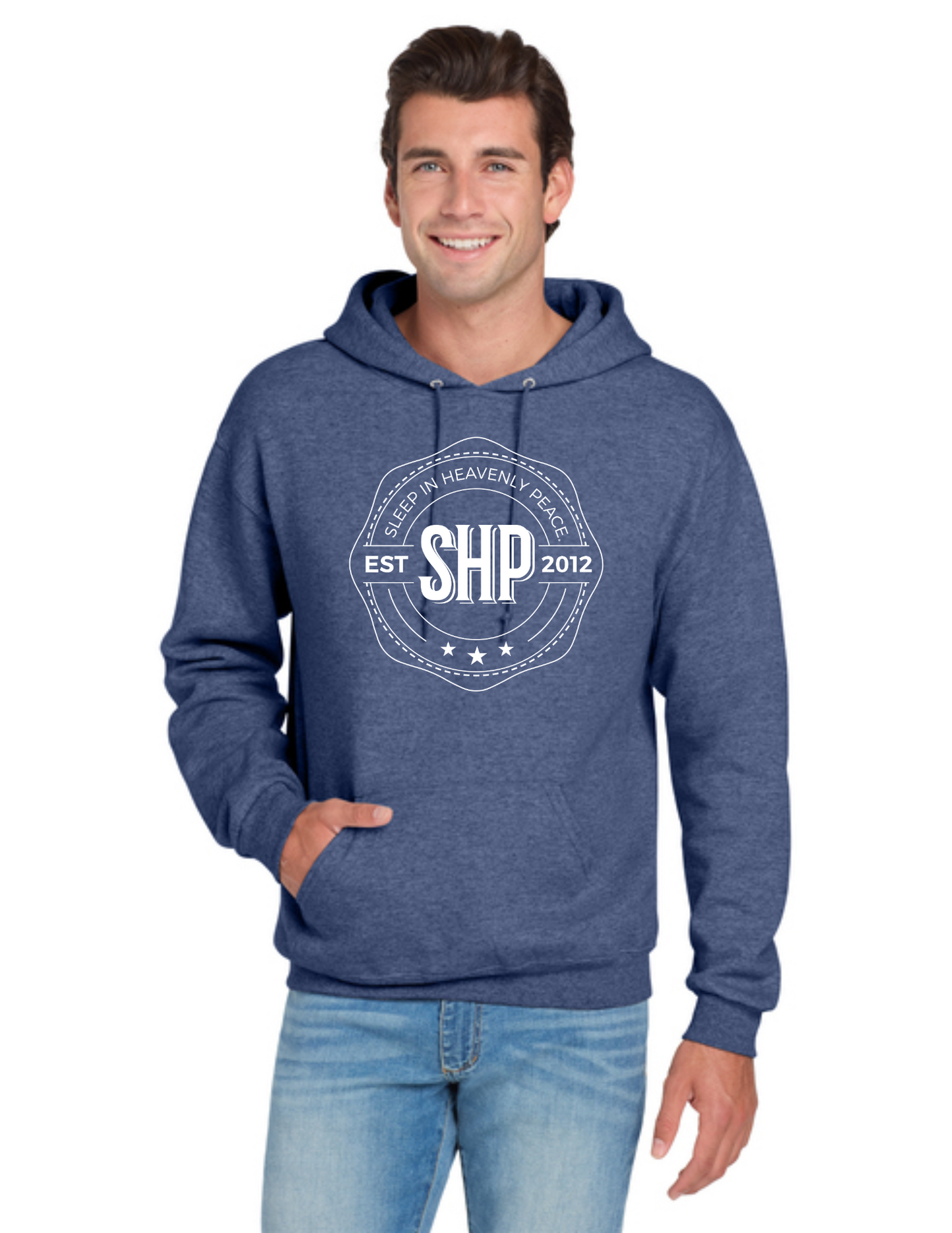 LEGACY - Hoodie (VINTAGE HEATHER BLUE) - "ESTABLISHED" LOGO