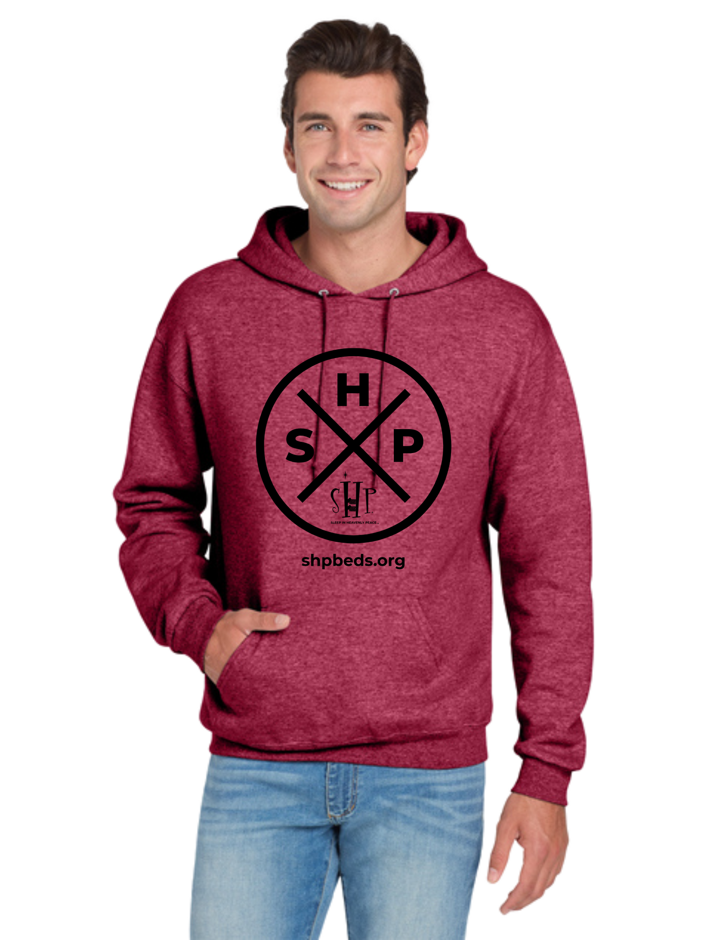 LEGACY - Hoodie (VINTAGE HEATHER RED) - “SLEEP CIRCLE” LOGO