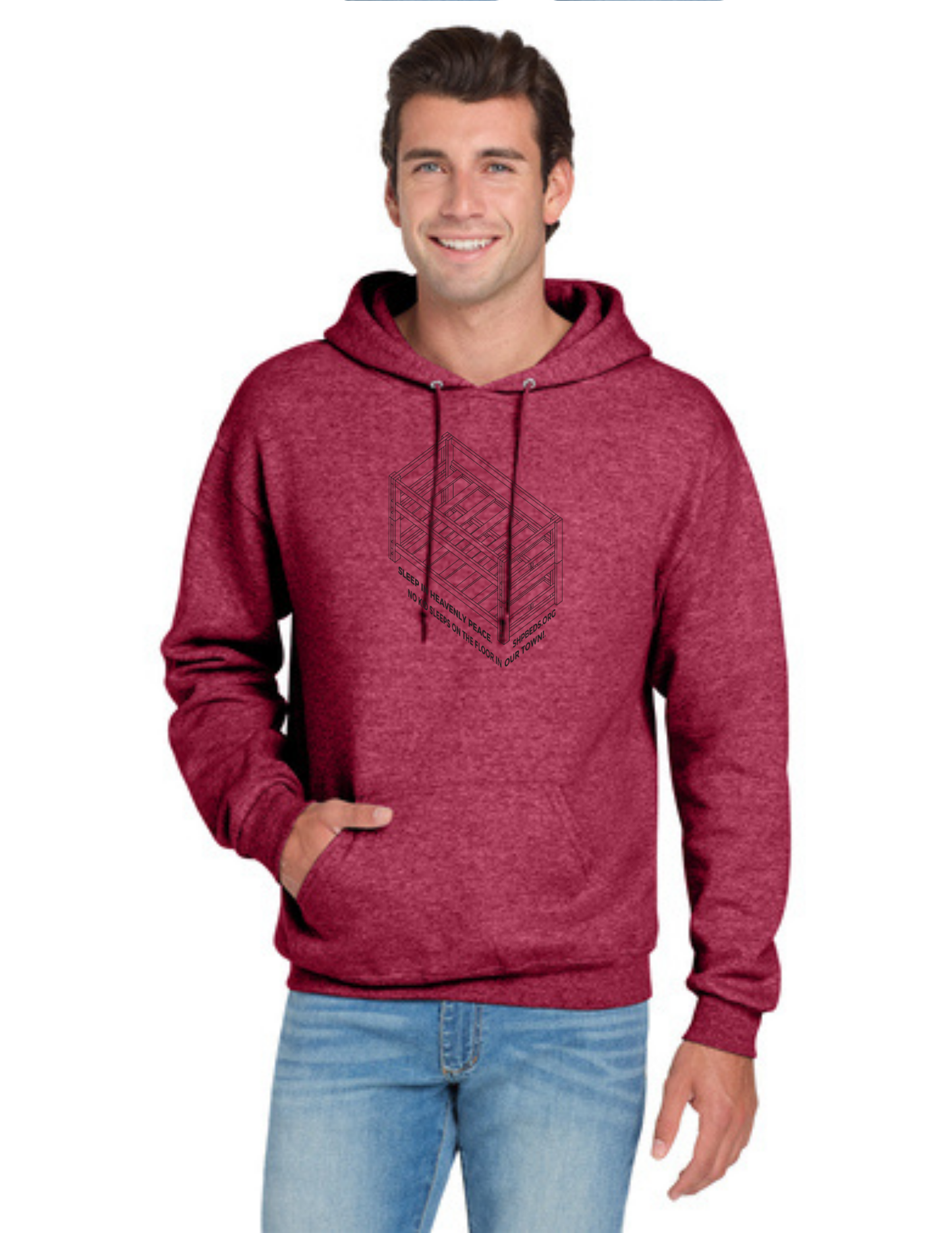 LEGACY - Hoodie (VINTAGE HEATHER RED) - "SHELDON" LOGO