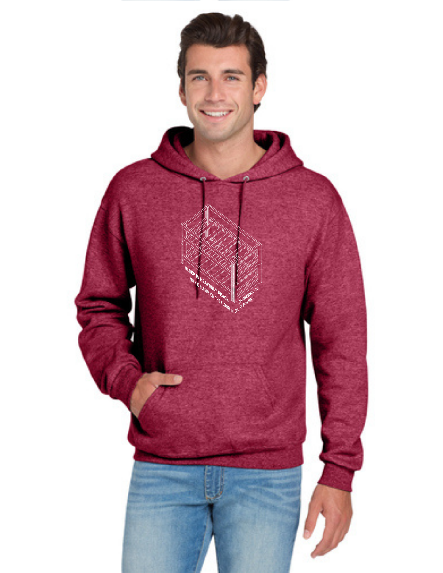 LEGACY - Hoodie (VINTAGE HEATHER RED) - "SHELDON" LOGO