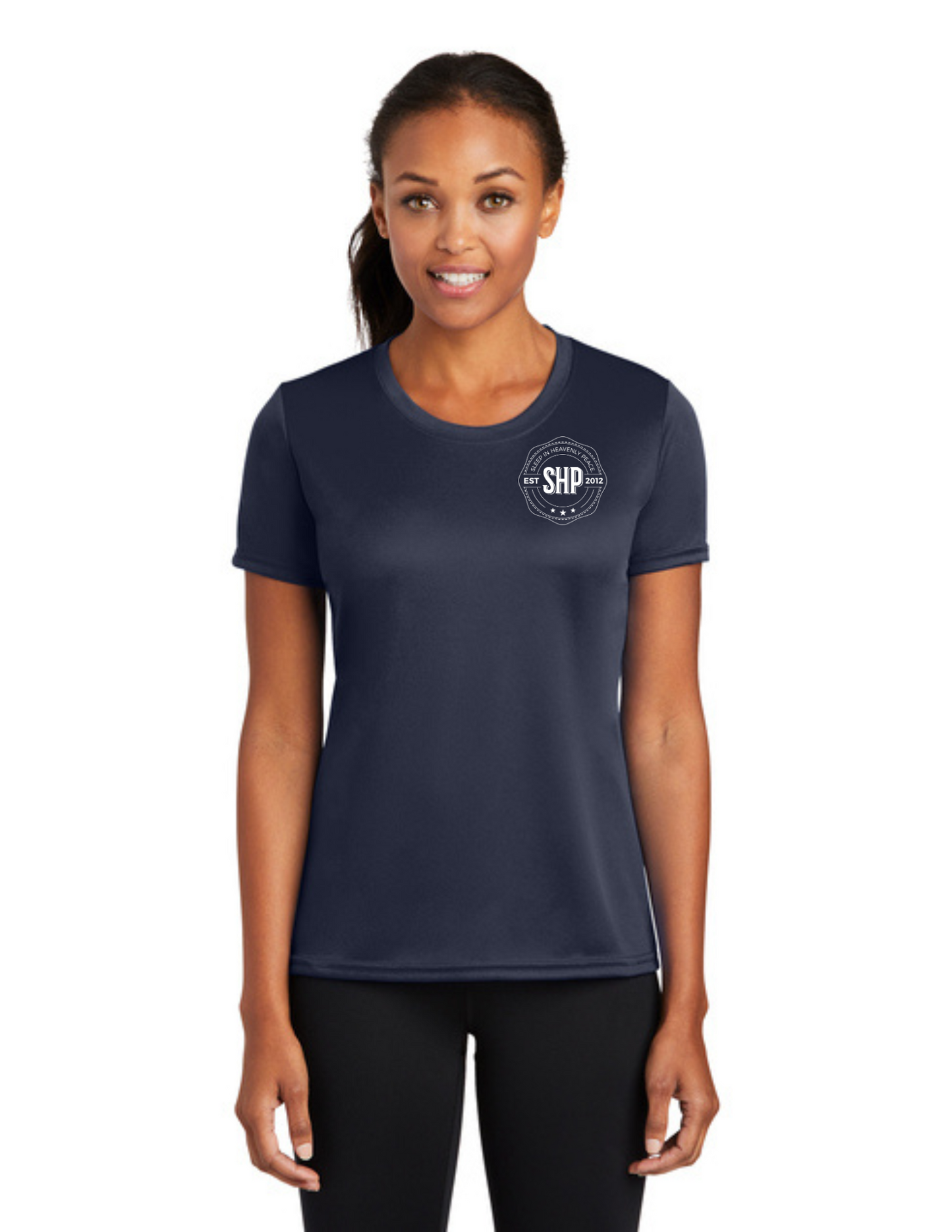 LEGACY - (WOMEN’S) Short Sleeve UV Performance Shirt (DEEP NAVY) - "ESTABLISHED" LOGO