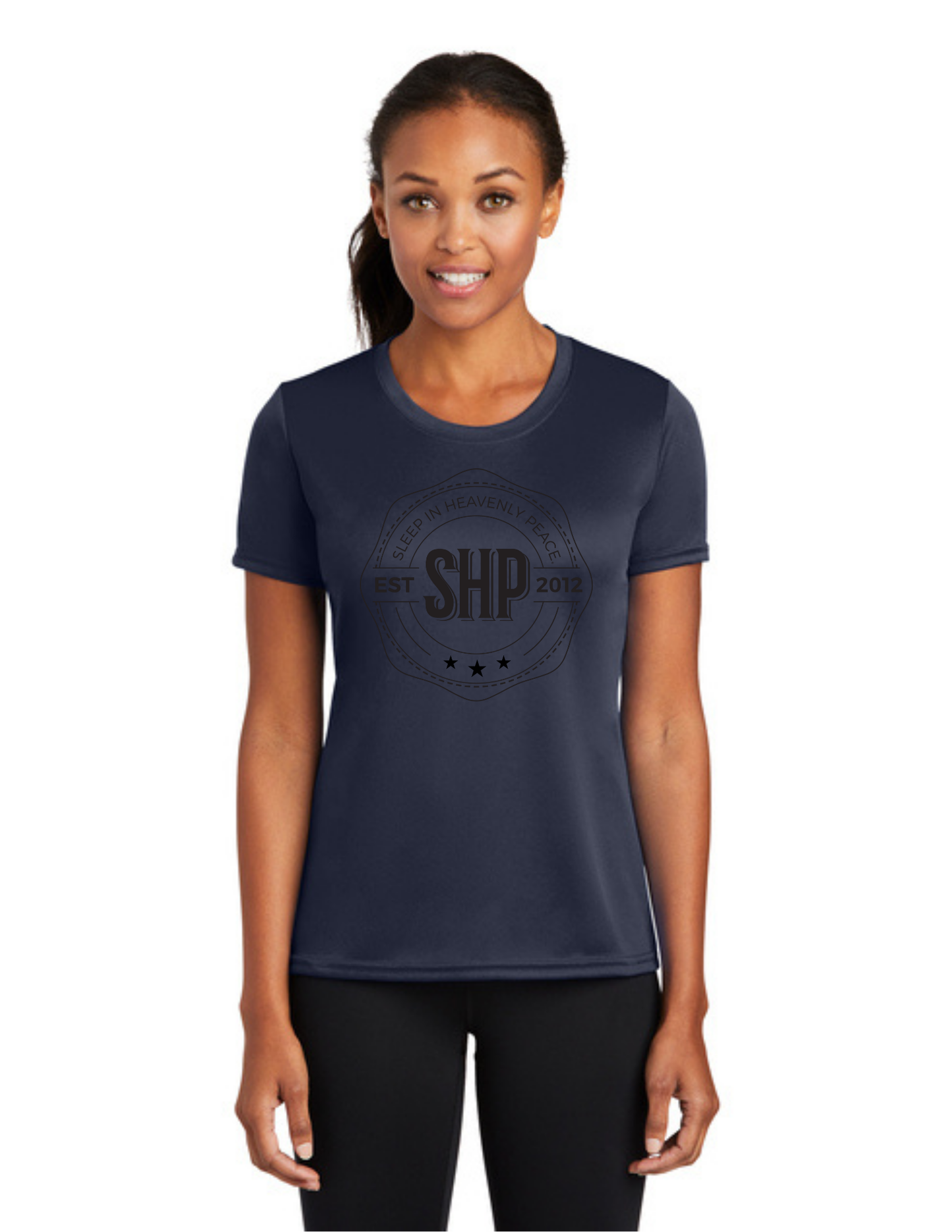 LEGACY - (WOMEN’S) Short Sleeve UV Performance Shirt (DEEP NAVY) - "ESTABLISHED" LOGO