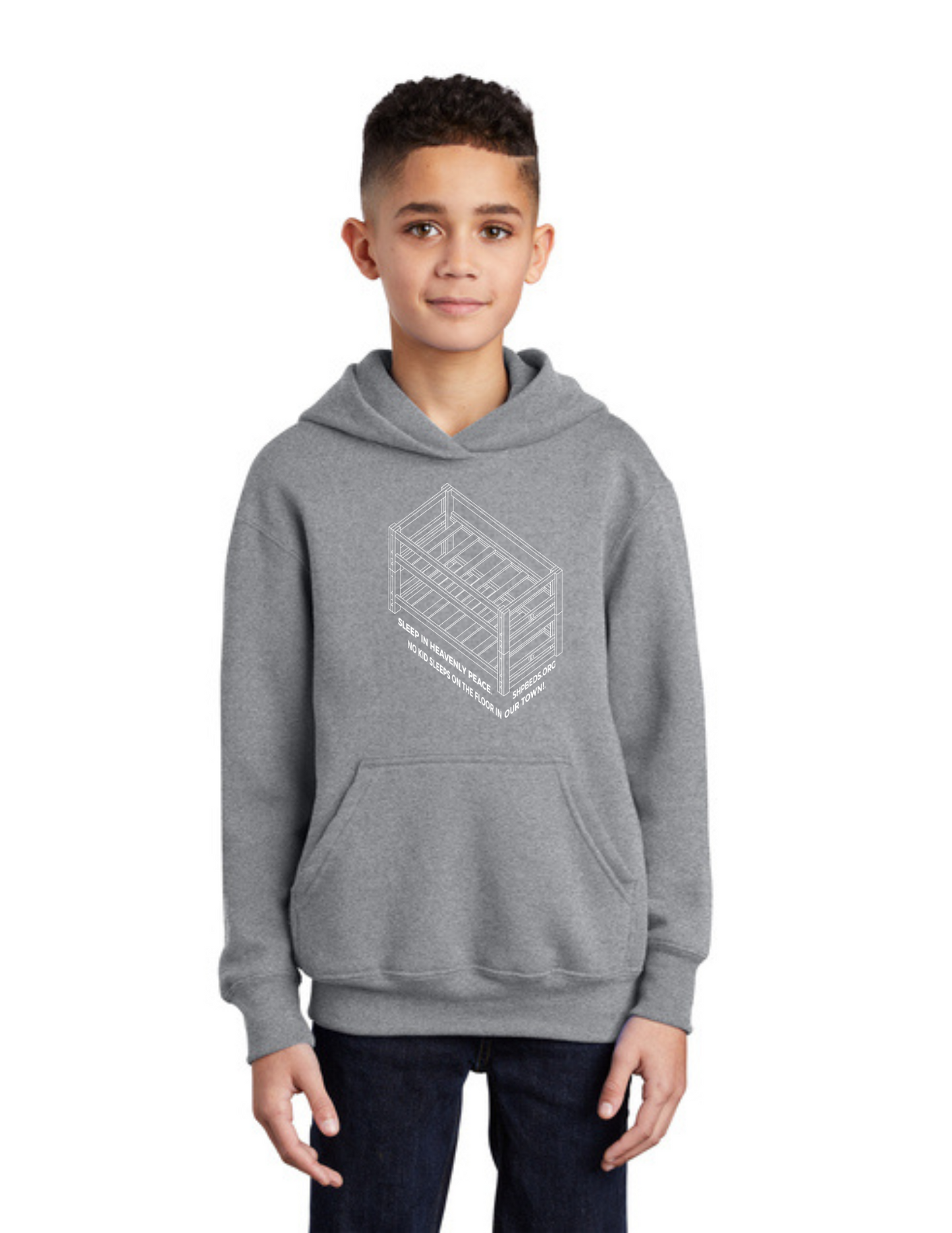 LEGACY - YOUTH Hoodie (ATHLETIC HEATHER) - “SHELDON” LOGO