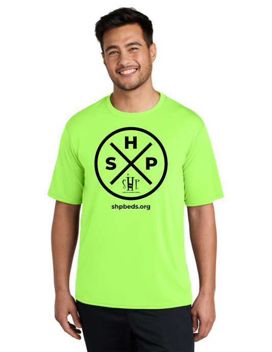 LEGACY - Short Sleeve UV Performance Shirt (NEON GREEN) - "SLEEP CIRCLE" LOGO