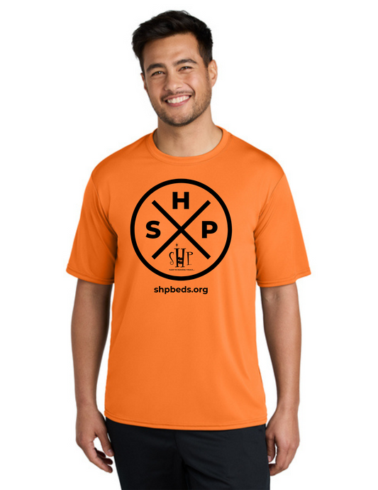 LEGACY - Short Sleeve UV Performance Shirt (NEON ORANGE) - "SLEEP CIRCLE" LOGO