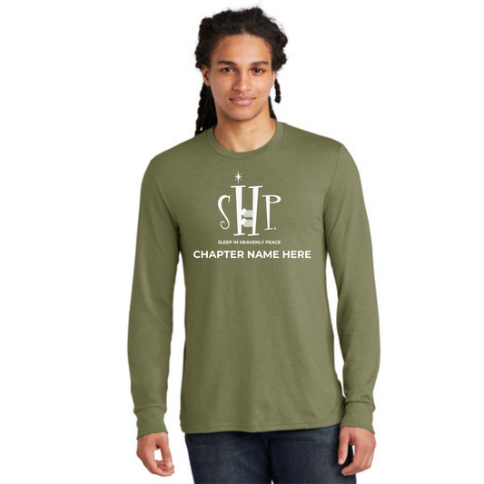 Long Sleeve Shirt w/ Chapter Name (MILITARY GREEN FROST) - Black or White Logos