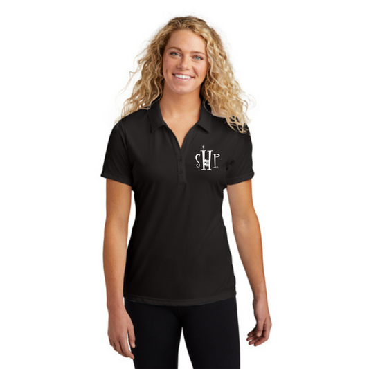 WOMEN'S Official SHP Polo (BLACK) - White Logo