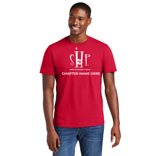 Official Staff T-Shirt with Chapter Name (RED) White & Black Print