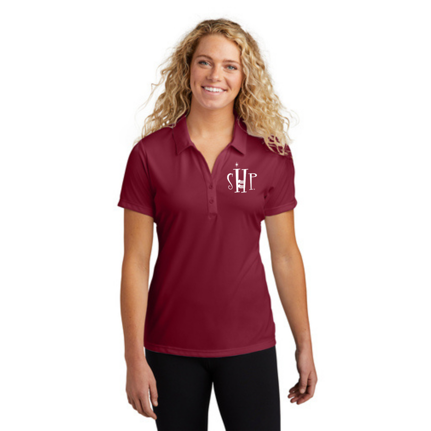 WOMEN'S Official SHP Polo (MAROON) - White or Black Logo