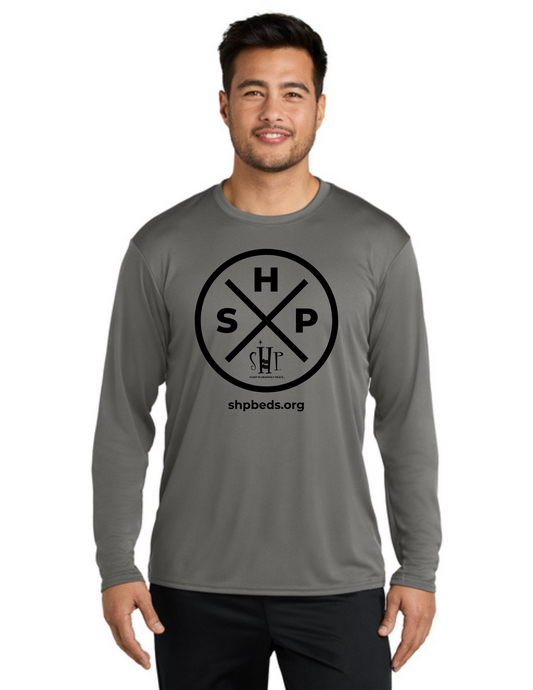 LEGACY - Long Sleeve Performance UV Shirt (GREY CONCRETE)  - "SLEEP CIRCLE" LOGO