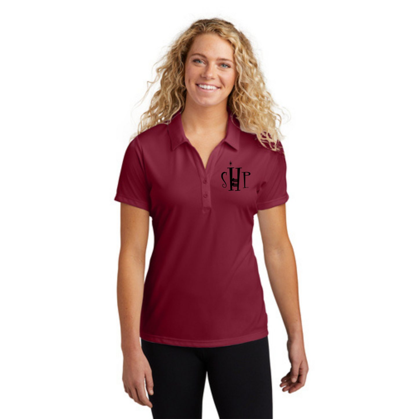 WOMEN'S Official SHP Polo (MAROON) - White or Black Logo