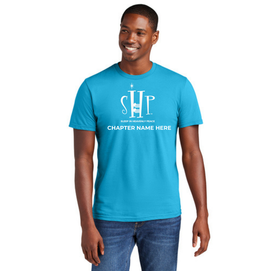 Official Staff T-Shirt with Chapter Name (Turquoise) White & Black Print