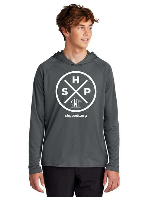 LEGACY - Hooded Performance UV Pullover (CHARCOAL) - "SLEEP CIRCLE" LOGO