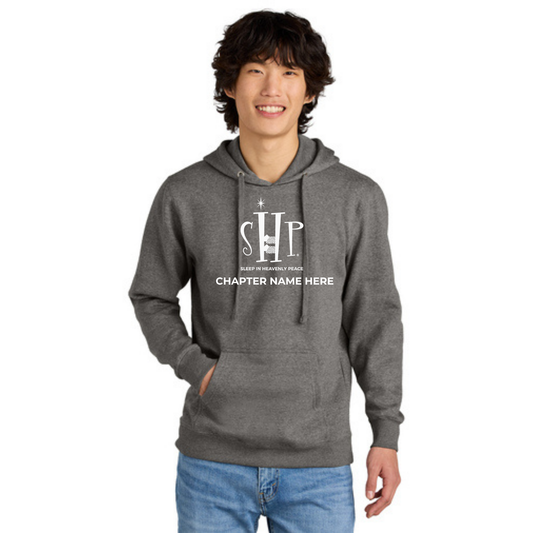 Official Staff Hoodie with Chapter Name (Heather Grey) White & Black Print