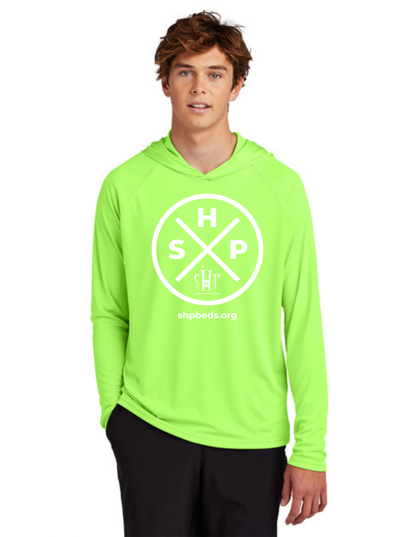 LEGACY - Hooded Performance UV Pullover (NEON GREEN) - "SLEEP CIRCLE" LOGO