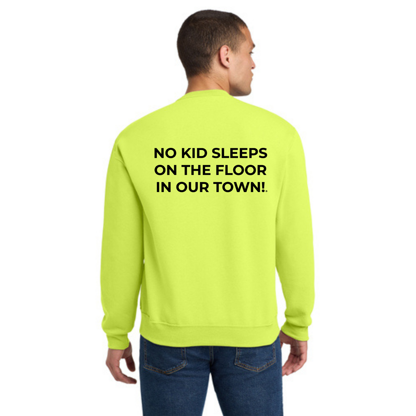 Crewneck Sweatshirt w/ Chapter Name (SAFETY GREEN) - Black or White Logos