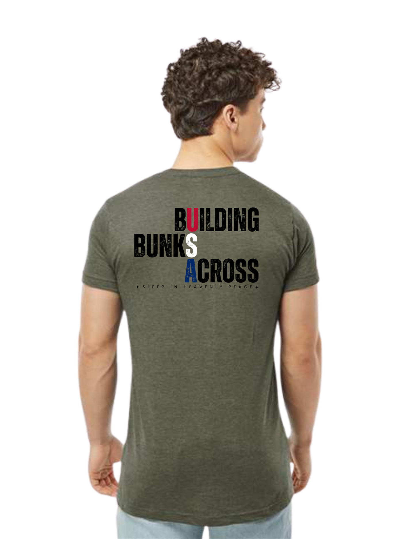 "NEW Graphic Tees" Building Bunks Across America Unisex T-shirt (All Color Options)