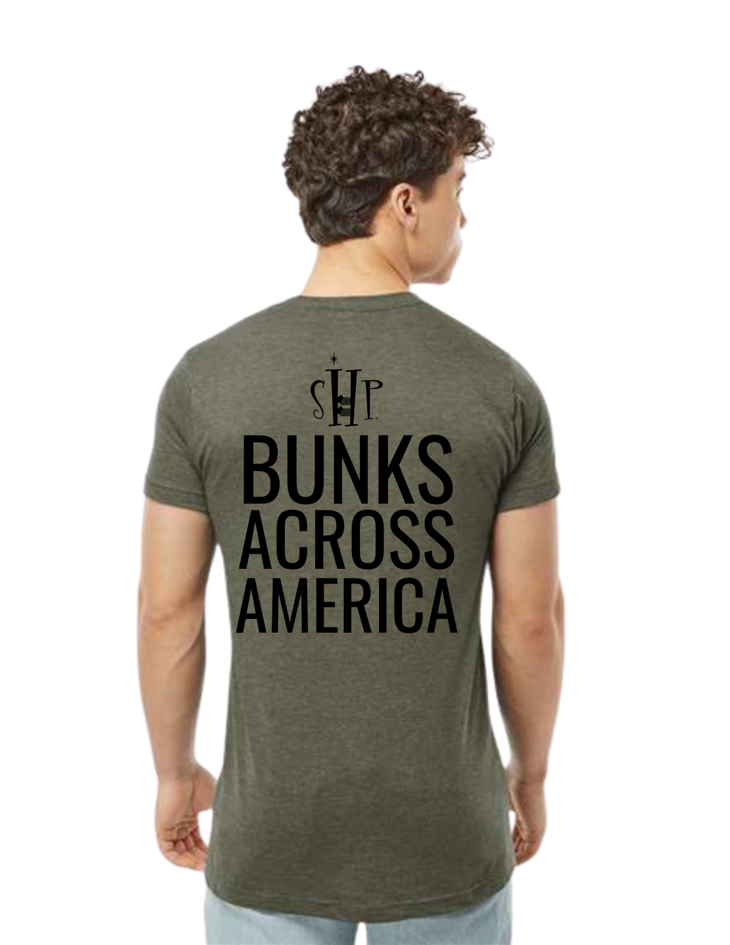 "NEW Graphic Tees" Bunks Across America Font Unisex T-shirt (All Color Options)