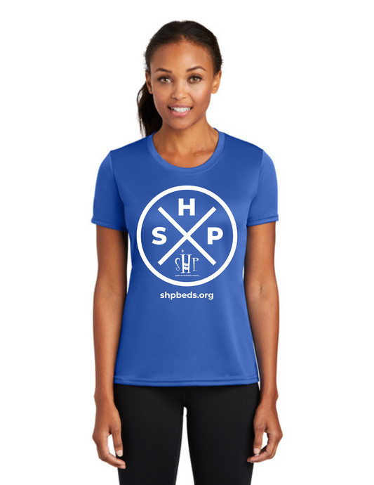 LEGACY - (WOMEN’S) Short Sleeve UV Performance Shirt (ROYAL) - "SLEEP CIRCLE" LOGO