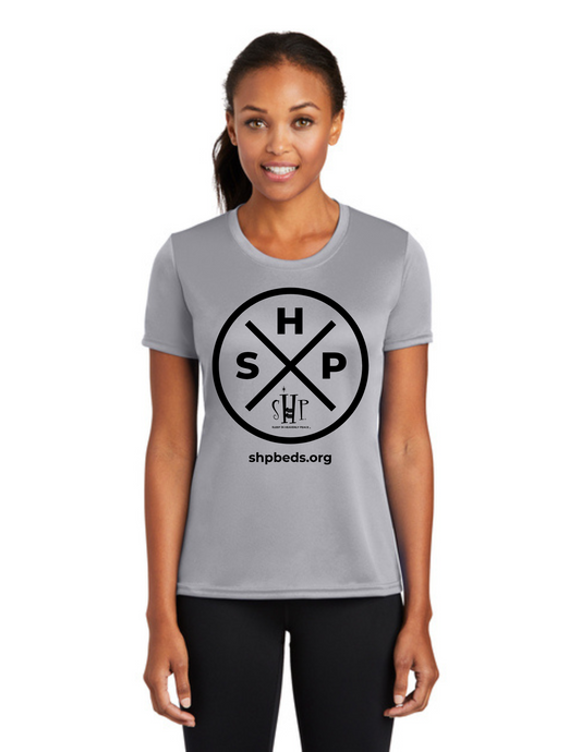 LEGACY - (WOMEN’S) Short Sleeve UV Performance Shirt (SILVER) - "SLEEP CIRCLE" LOGO