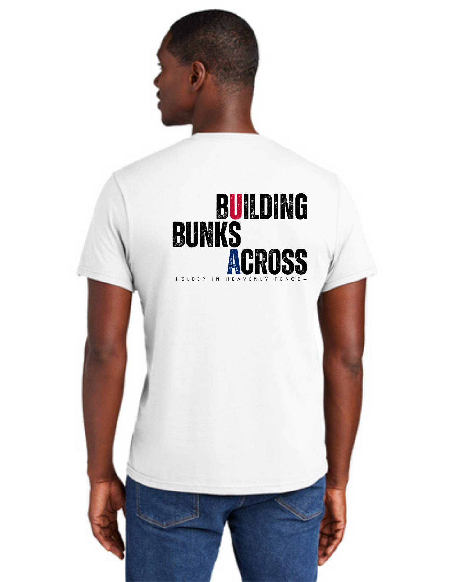 "NEW Graphic Tees" Building Bunks Across America Unisex T-shirt (All Color Options)