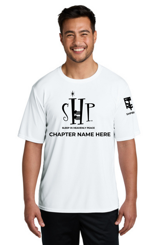 ADULT'S Short Sleeve Performance w/ Chapter Name (WHITE)
