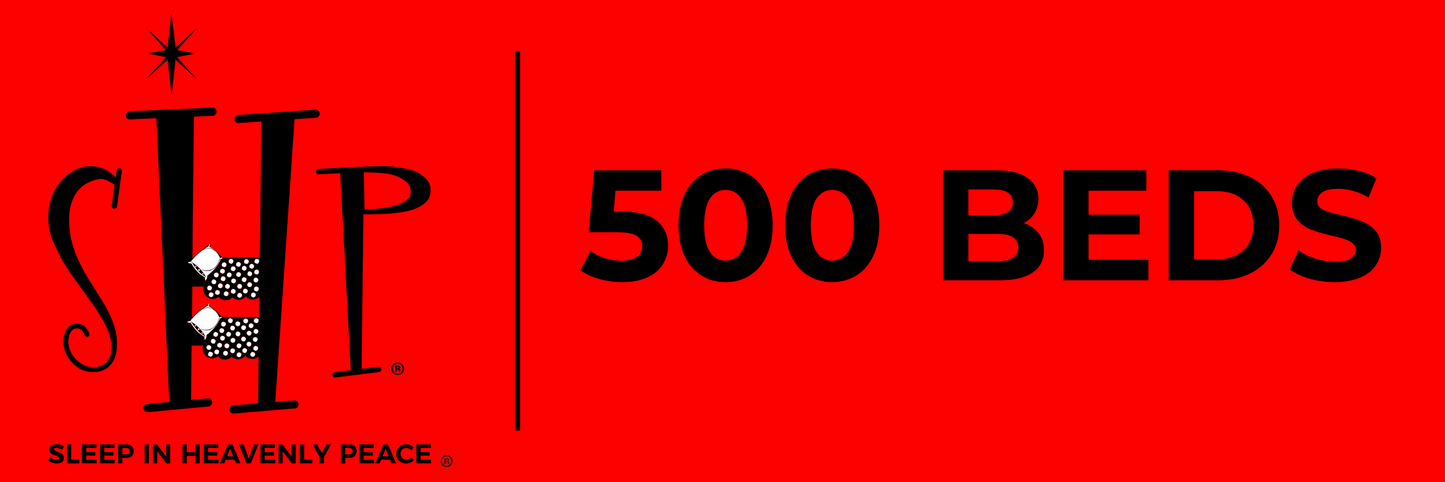 SHP 500 BEDS Stickers - 20 Pack - 2"x6" Bumper Sticker