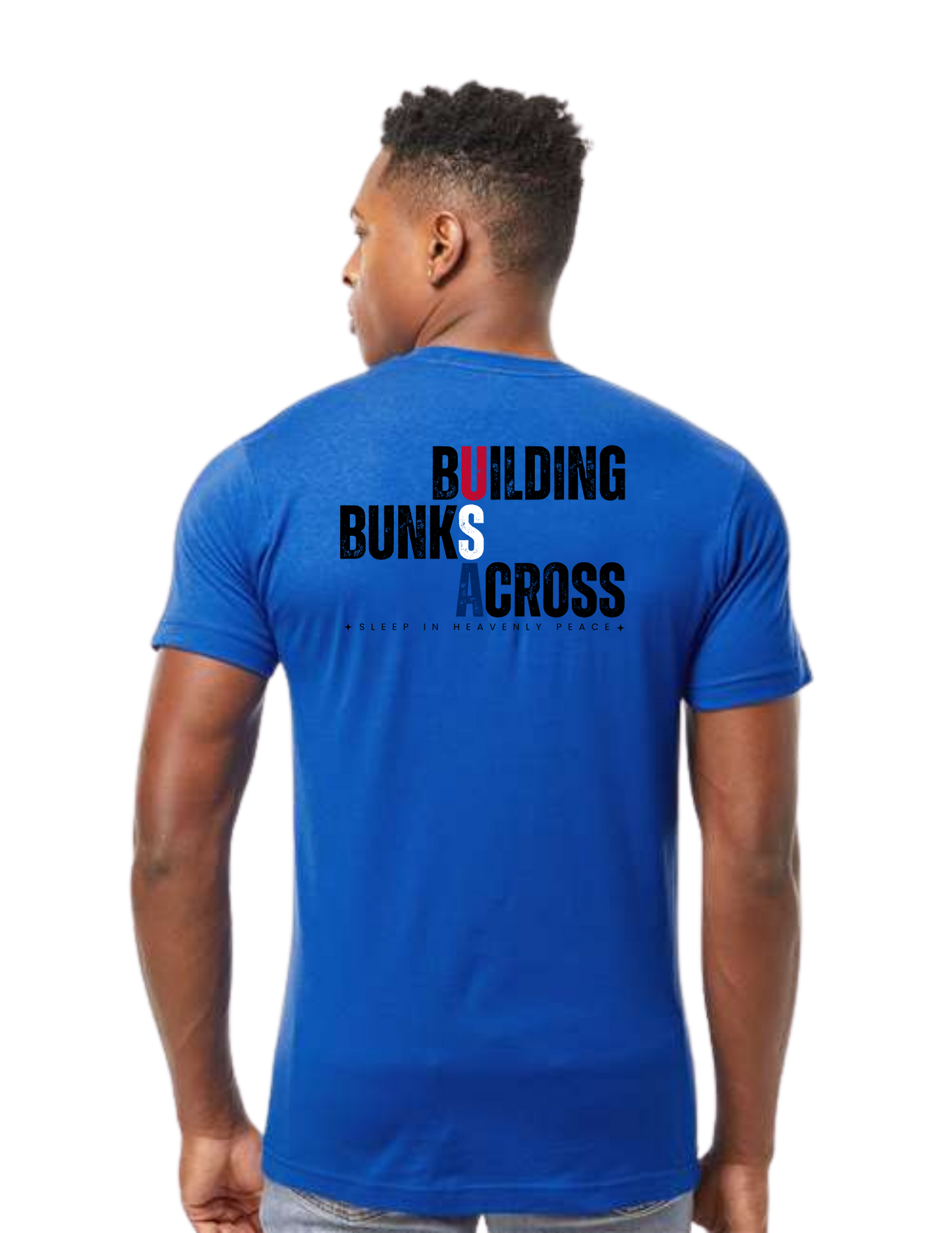 "NEW Graphic Tees" Building Bunks Across America Unisex T-shirt (All Color Options)